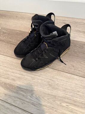 Jordan Black and Tan Athletic Shoes